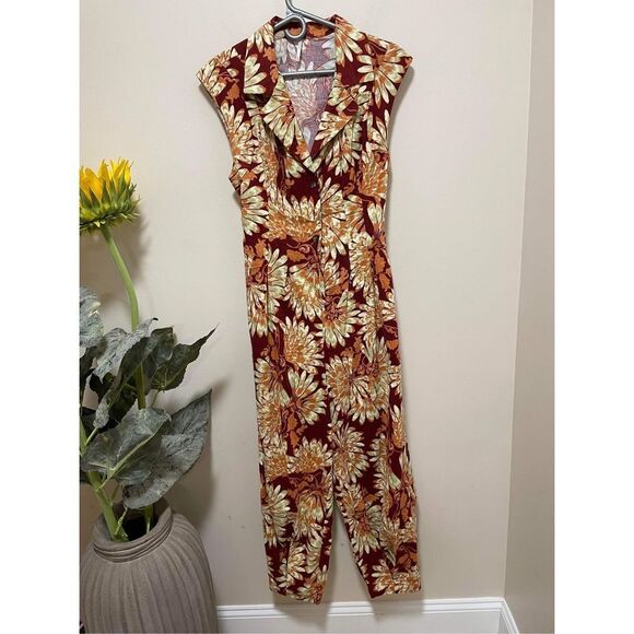 New Free People Shasta Printed Cord One Piece Size M - Picture 2 of 8